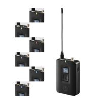 BODY-PACK TRANSMITTER WITH LAVALIER MICROPHONE AND CHARGER